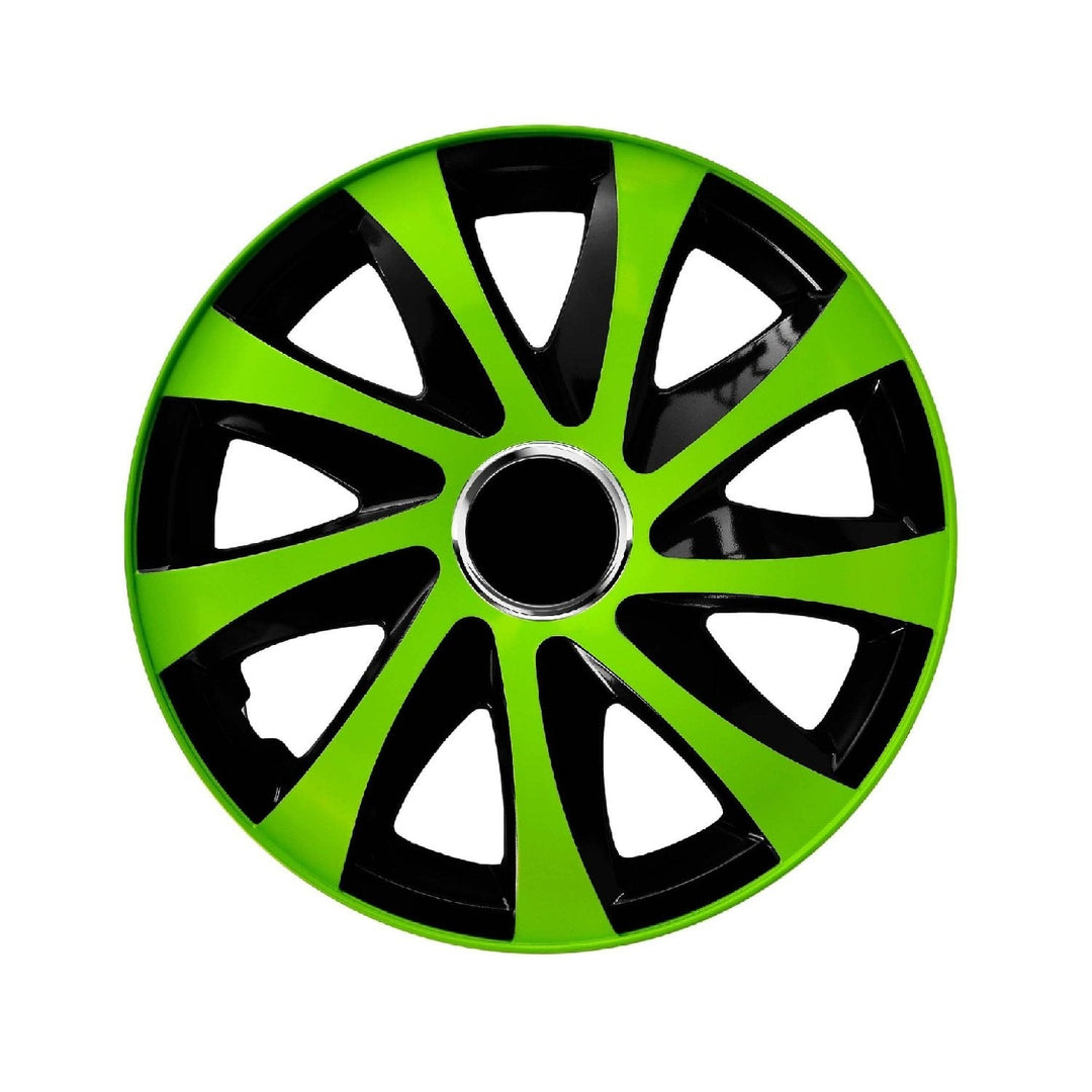 Universal hubcaps 15" Drift Extra green/black 4 pieces