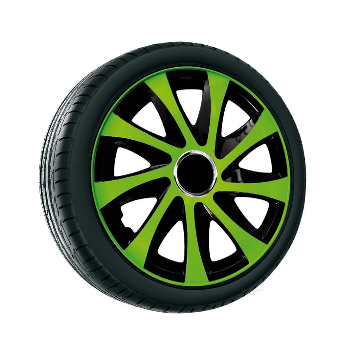 Universal hubcaps 15" Drift Extra green/black 4 pieces