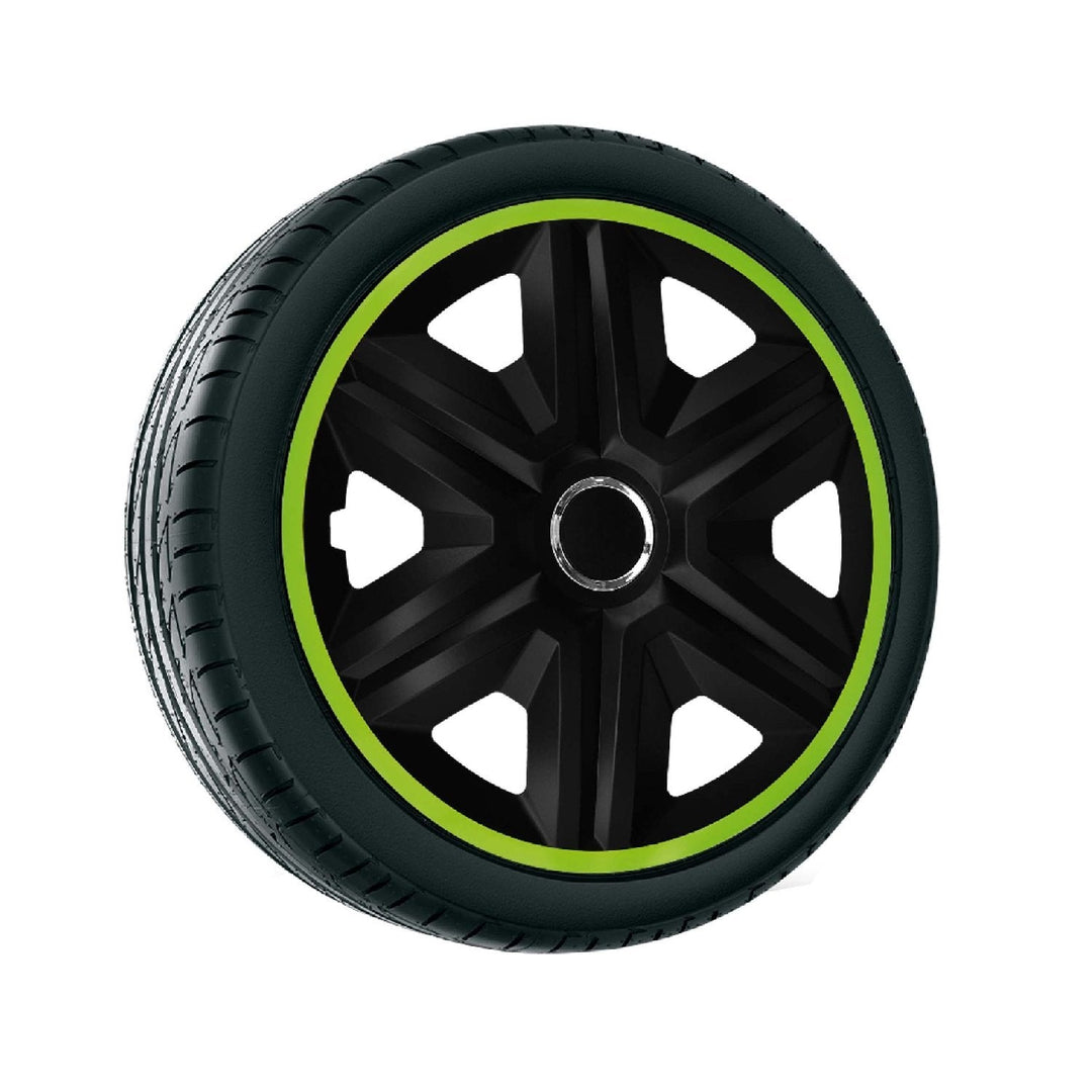 Kołpaki uniwersalne 16" NRM Fast Lux green 4 sztuki