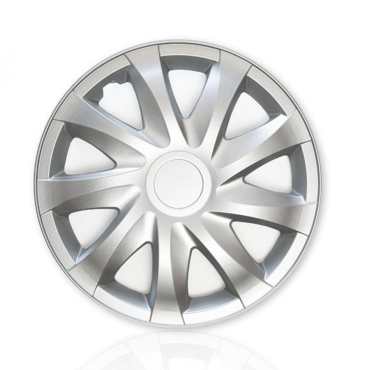 Universal hubcaps 16" Draco silver press-on 4 pieces