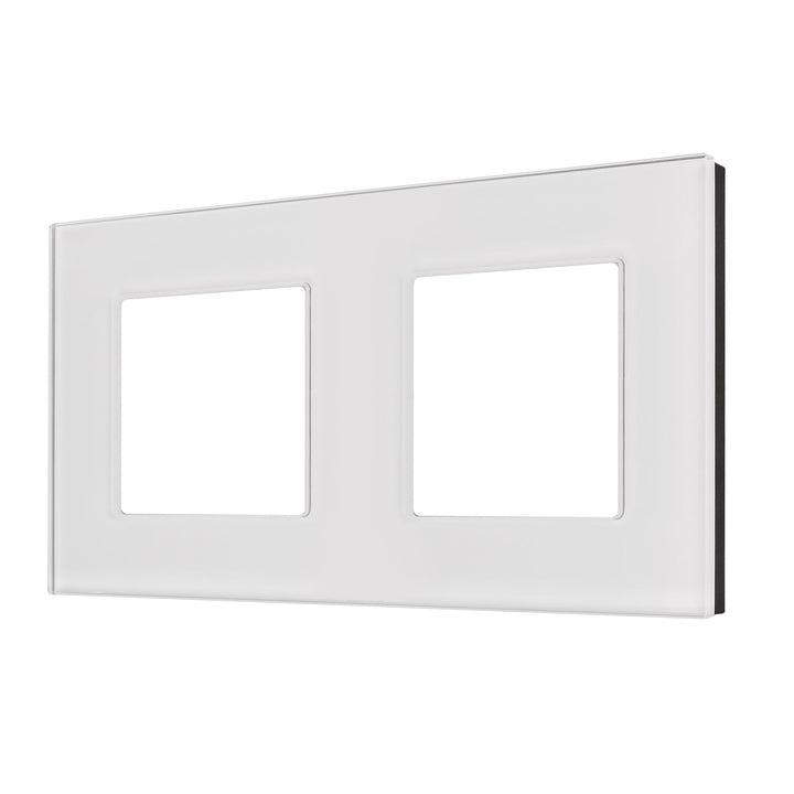 Maclean Glass Frame, double, white, 157x86mm, MCE729W