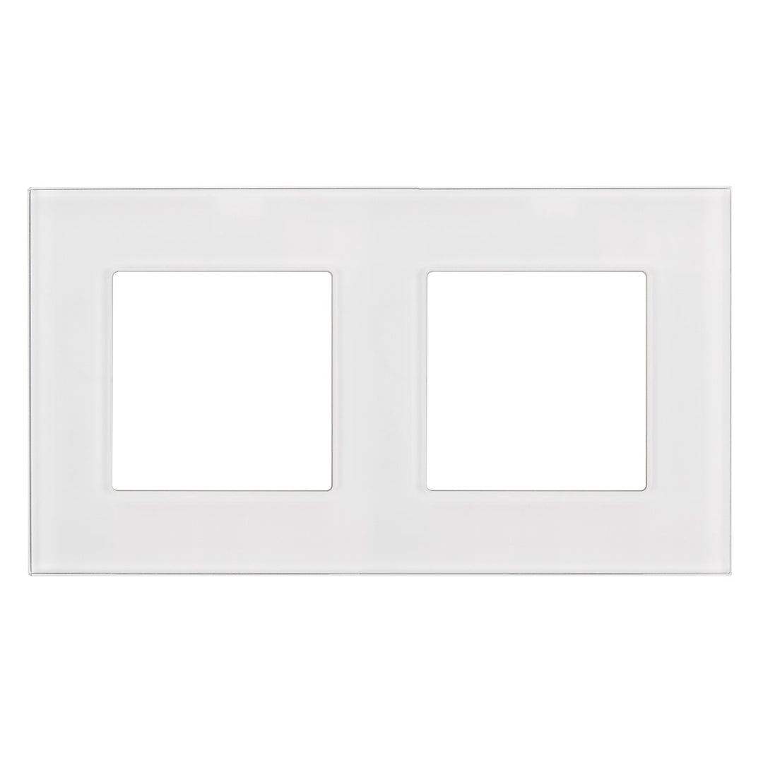 Maclean Glass Frame, double, white, 157x86mm, MCE729W