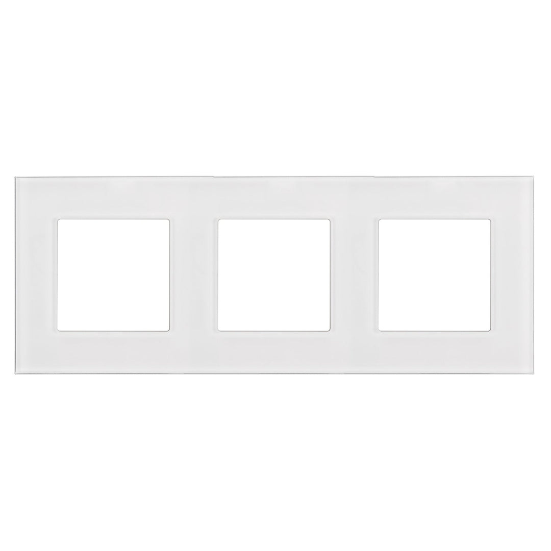 Maclean Glass Frame, triple, white, 228x86mm, MCE731W