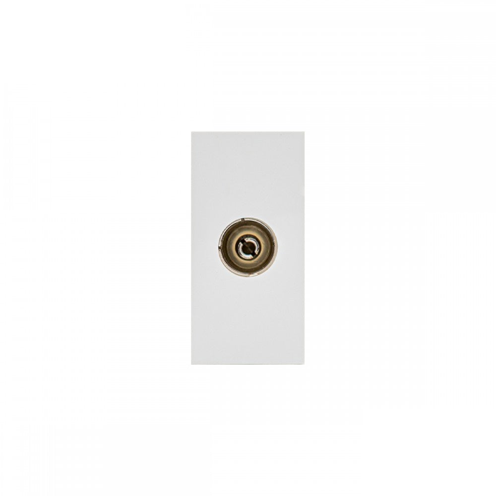 Maclean MCE726W Cable TV Outlet Modular Wall Outlet Without Frame Flush Mount (TV Outlet, White)