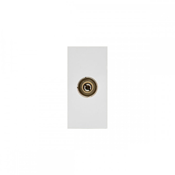 Maclean MCE726W Cable TV Outlet Modular Wall Outlet Without Frame Flush Mount (TV Outlet, White)