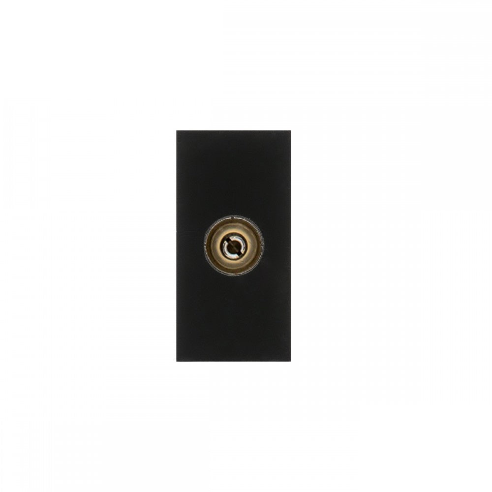 Maclean MCE726B Cable TV Outlet Modular Wall Outlet Without Frame Flush Mount (TV Outlet, Black)