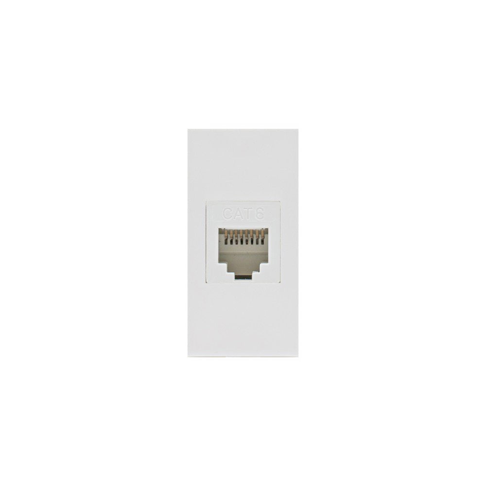 Maclean MCE725W LAN Socket CAT.6 Universal Network Socket Modular Wall Socket Flush Mount (LAN Socket, White)