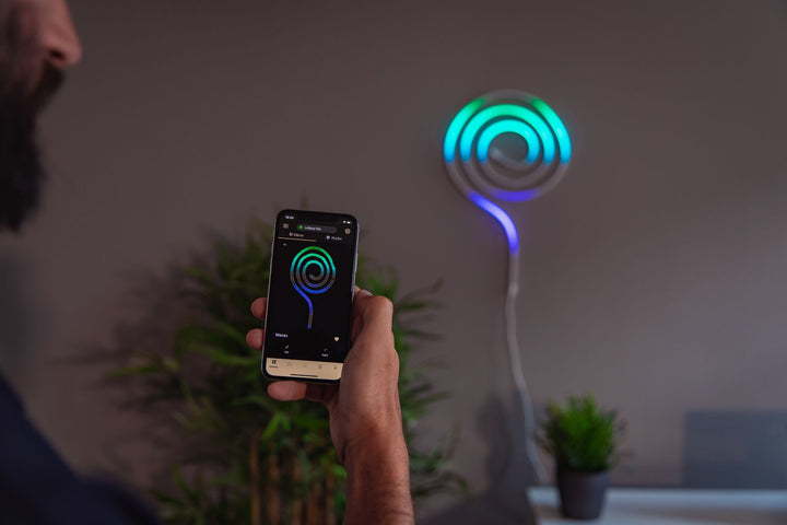 Allocacoc TWFL200STW-WEU LED RGB Tube Light Flexible Alexa Google Wi-Fi Bluetooth Twinkly Music 2m