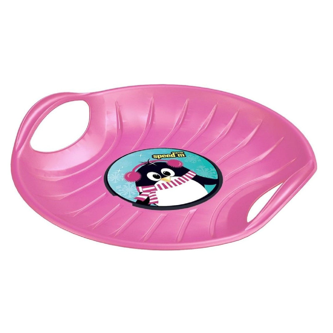 Kids Round Slide Plastic Snow Sledge Large Super Spin Adults Winter Fun