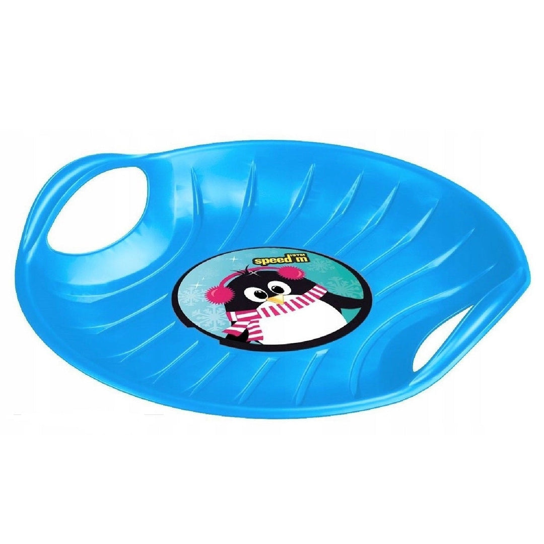 Kids Round Slide Plastic Snow Sledge Large Super Spin Adults Winter Fun