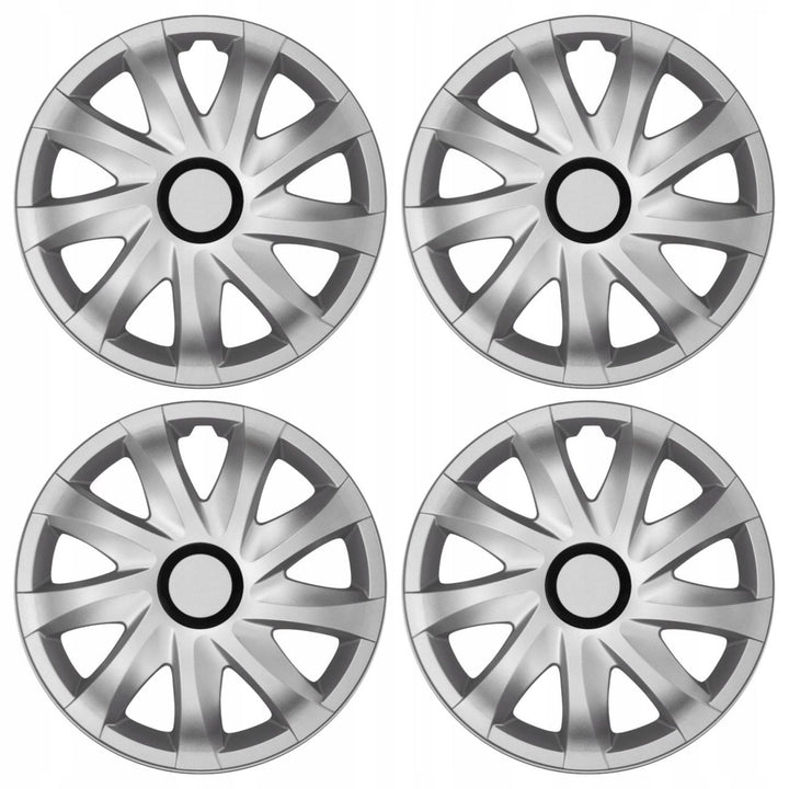 NRM 14" Hubcaps Wheel Covers Trims Silver 4 PCS Set ABS Durable Resistant