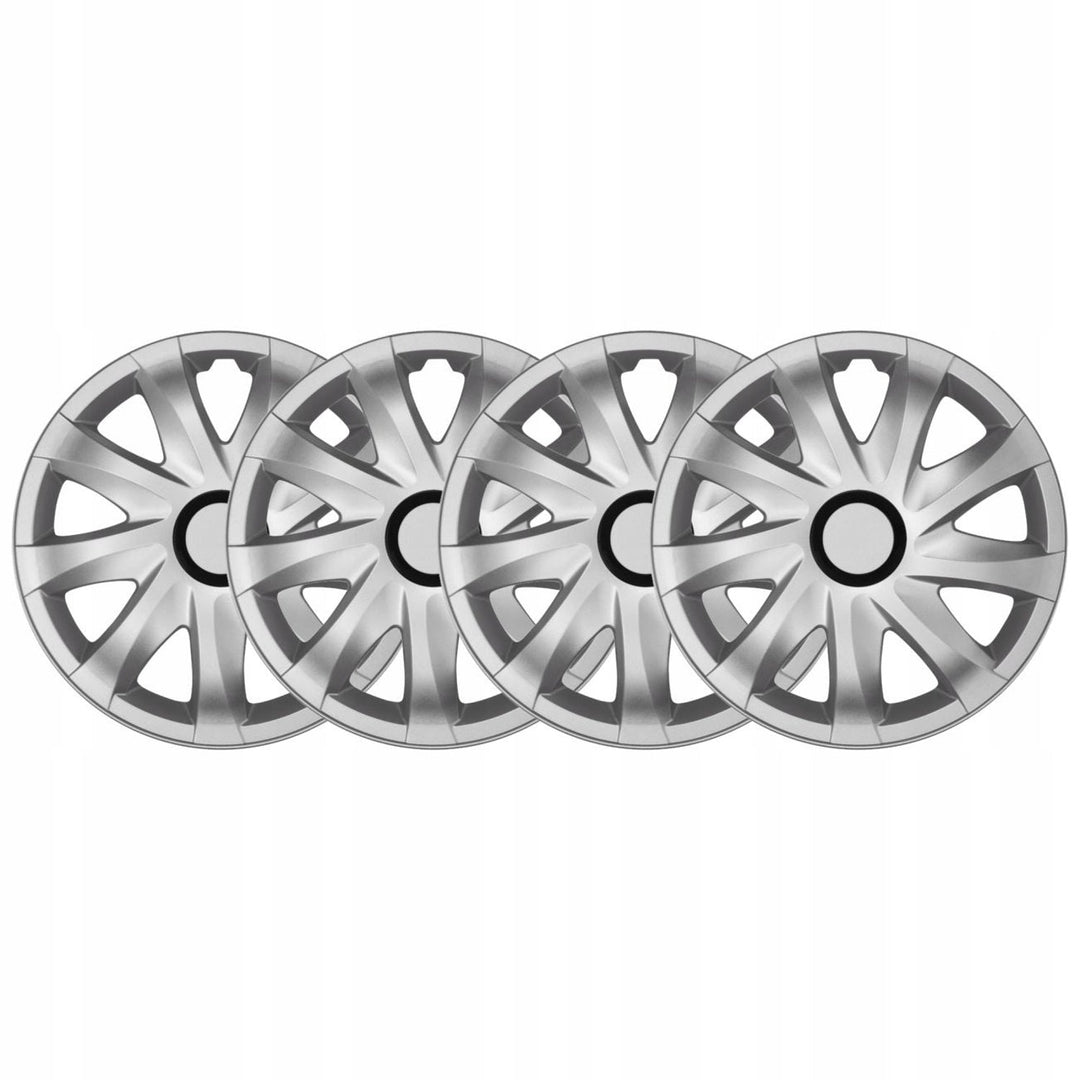 Hubcaps 15'' NRM KANDO SILVER 4 pieces silver color