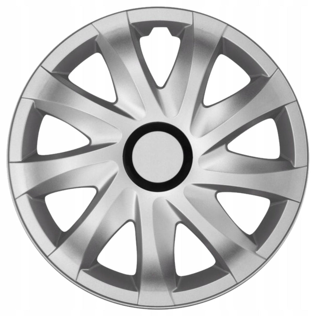 Hubcaps 15'' NRM KANDO SILVER 4 pieces silver color