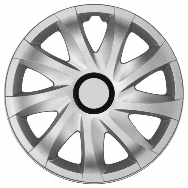 Hubcaps 15'' NRM KANDO SILVER 4 pieces silver color