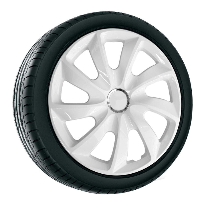 Hubcaps 14'' NRM STIG WHITE lacquered white 4 pieces