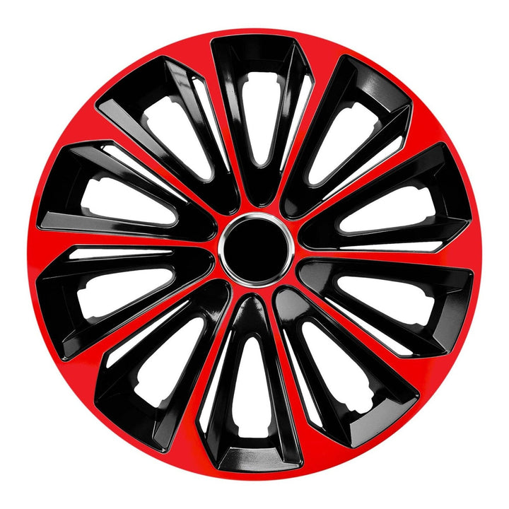 Hubcaps 16'' NRM EXTRA STRONG RED BLACK red-black 4 pieces