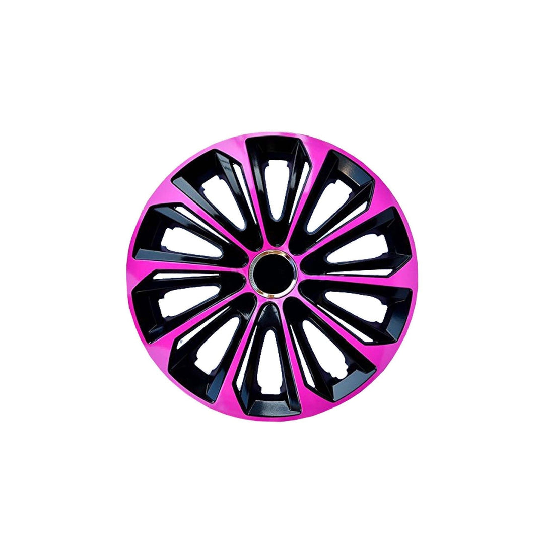 Hubcaps 16'' NRM EXTRA STRONG PINK BLACK pink and black 4 pieces