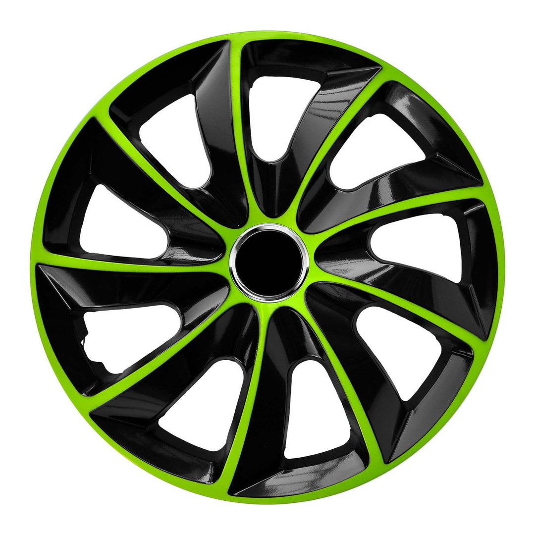 Hubcaps 16'' NRM EXTRA STIG GREEN BLACK green-black 4 pieces