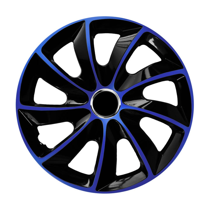 NRM 13" Wheel Trims Covers Hubcaps Universal Car Set 4 PCS ABS Blue & Black Durable