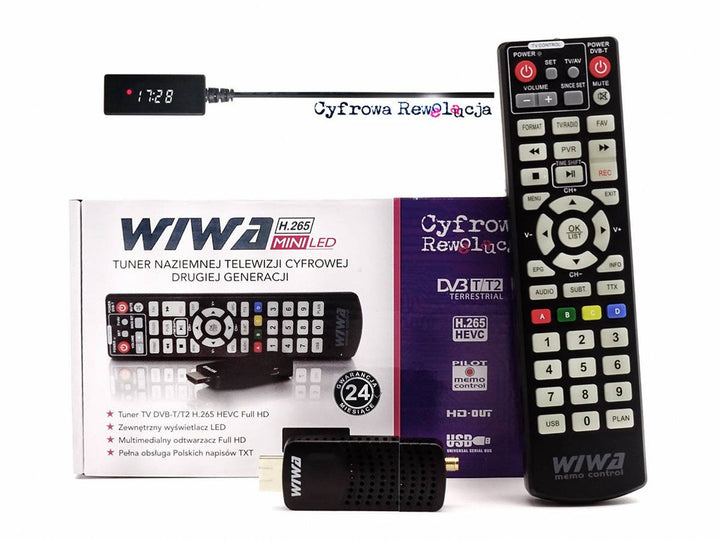 DVB-T/T2 H.265 Hdmi receiver with display mini Wiwa ideal for receiving new DVB T2 signal