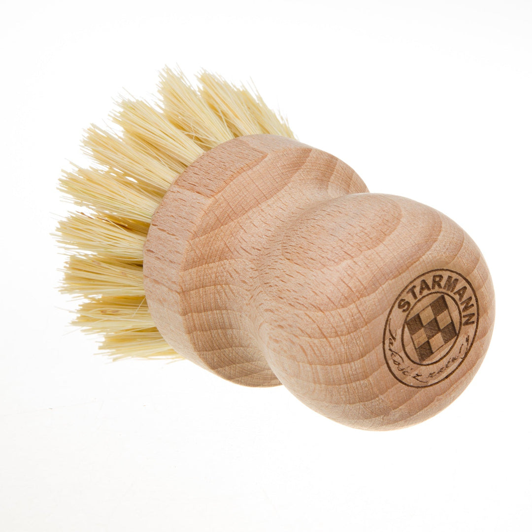 Dish Washing Brush Pot Wooden Tampico Agave Beech Wood Head Natural Washing Up