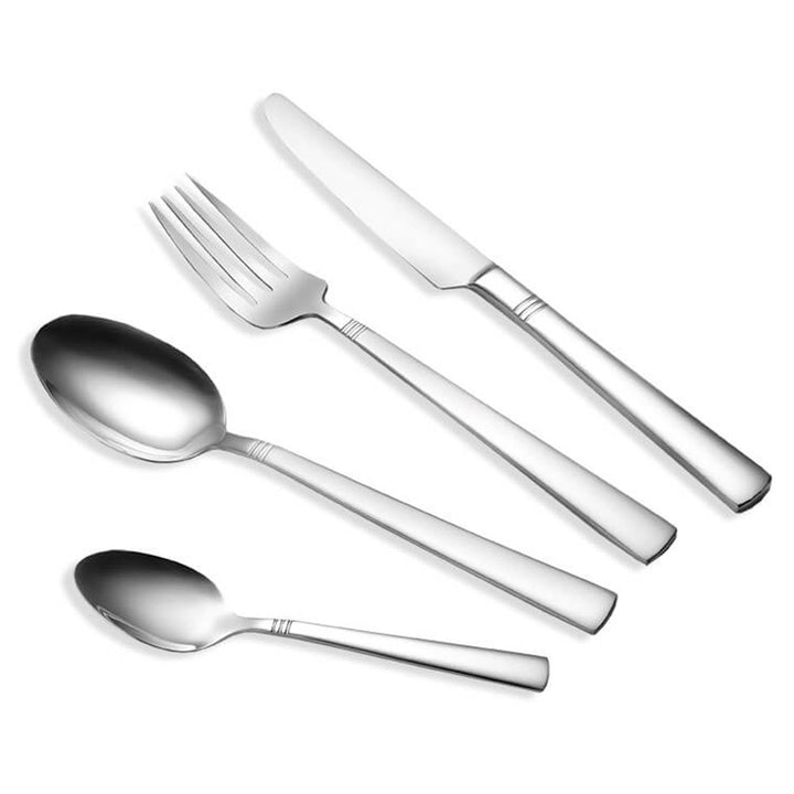 Cutlery Dining Set 24 Pieces Knife Fork Spoon for 6 People Wedding Gift Stainless Steel