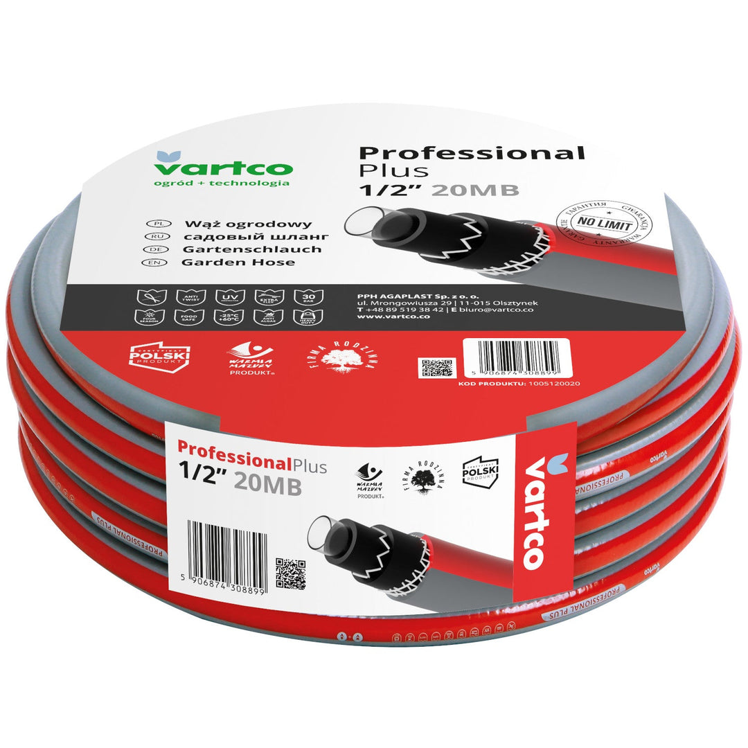 6 Layer Water Hose Anti Twist Garden Hose Garden Watering Flexible Flexible Hose UV Resistant 30 Bar 1/2" 20m