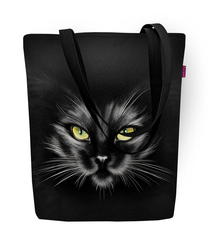 Canvas shoulder bag, zipper closure, dimensions 36x40cm, Nero print pattern