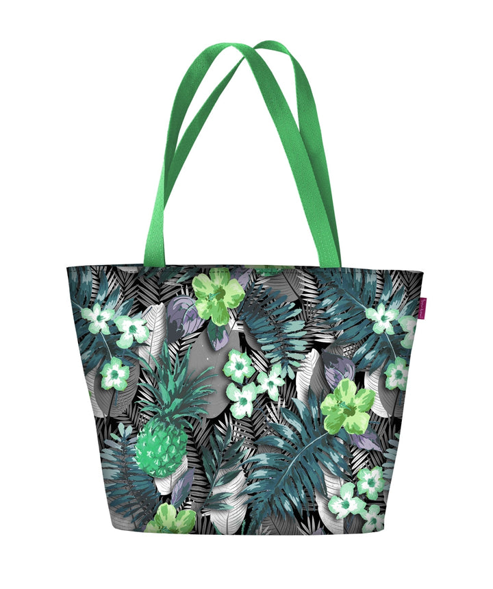 Bertoni Shoulder Bag, zipper closure, weather-resistant, durable print, Lambada Green design