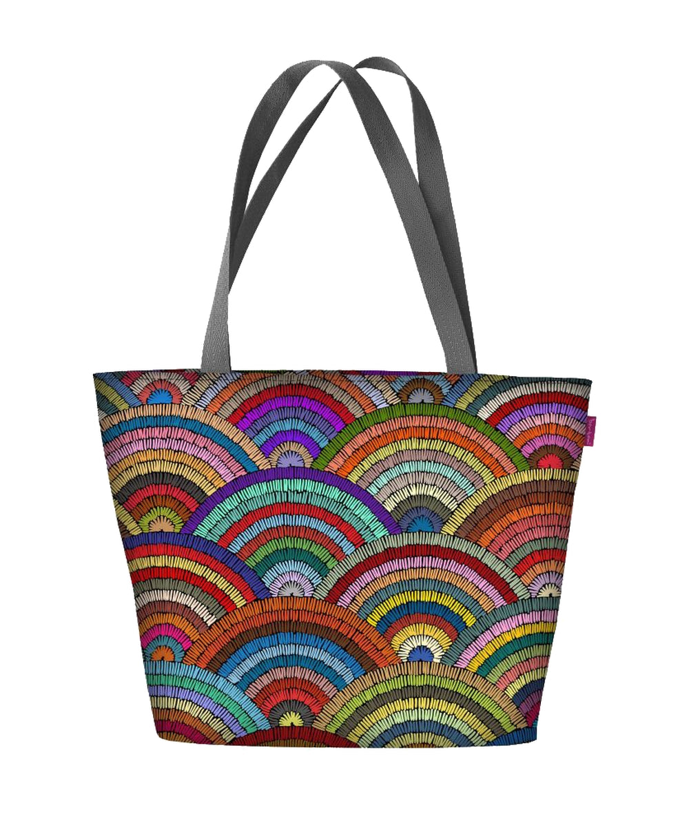 Bertoni shoulder bag, zipper, weather-resistant, durable print, Rumba design
