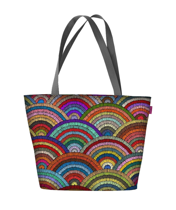 Bertoni shoulder bag, zipper, weather-resistant, durable print, Rumba design