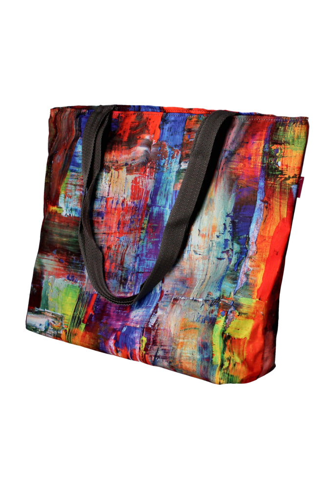 Bertoni shoulder bag, zipper, weather-resistant, durable print, Paint design