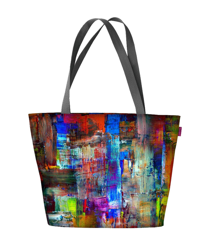 Bertoni shoulder bag, zipper, weather-resistant, durable print, Paint design