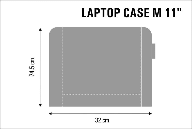 Laptop sleeve for an 11-inch notebook, made of eco-friendly felt, with an Aztec print