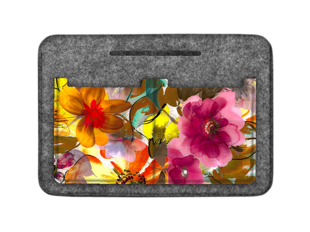 Premium Felt Handbag Organizer, Durable Print, Garden Pattern