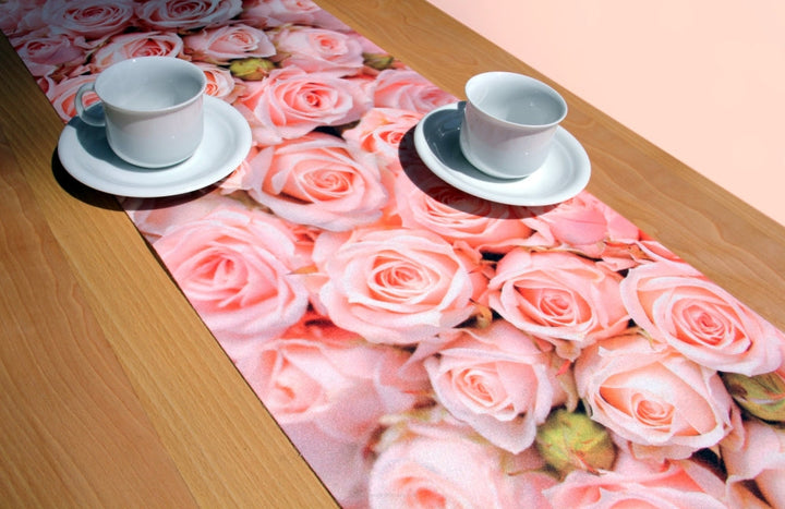 Bertoni table runner, eco-friendly felt, dimensions 95x33cm, Diana print pattern