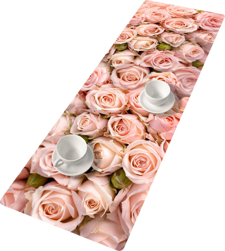 Bertoni table runner, eco-friendly felt, dimensions 95x33cm, Diana print pattern