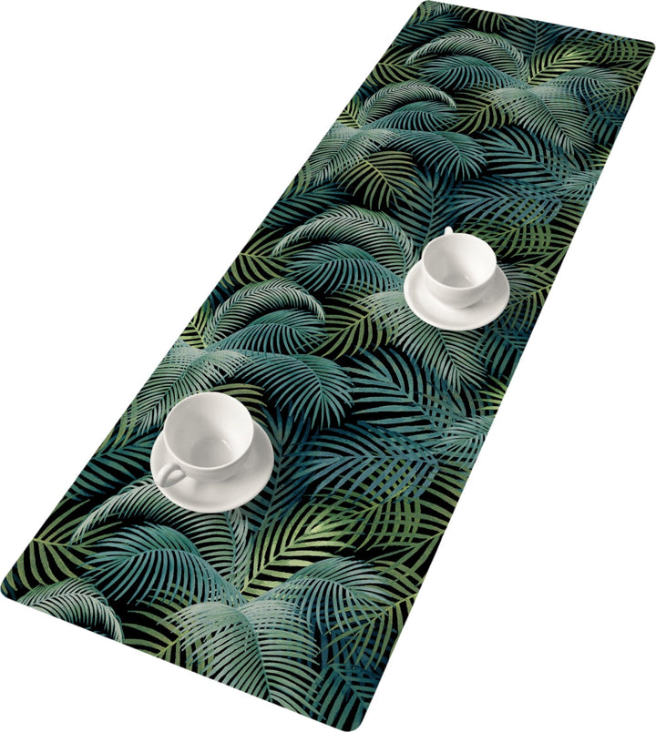 Bertoni table runner, eco-friendly felt, dimensions 95x33cm, Mallorca print pattern