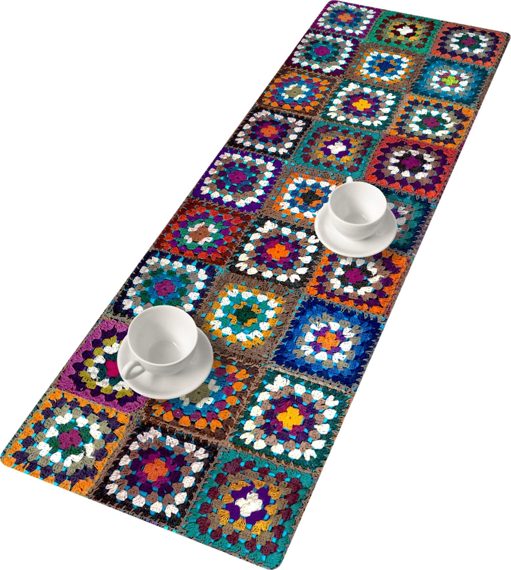 Bertoni table runner, eco-friendly felt, dimensions 95x33cm, Frania print pattern