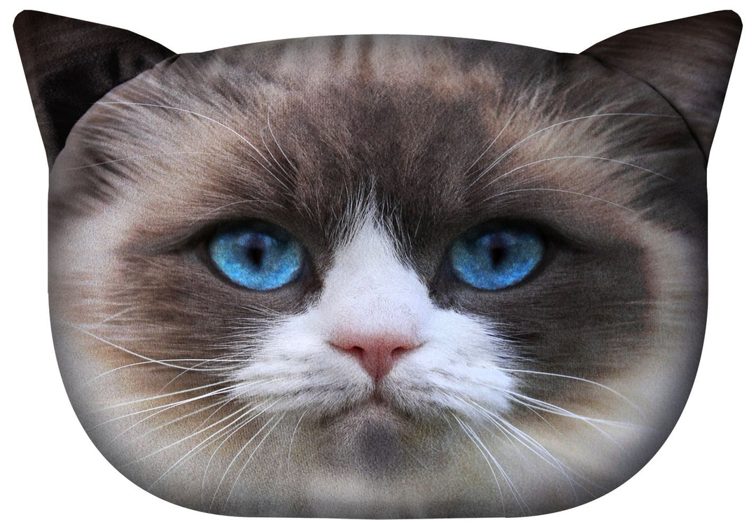 Bertoni Daisy Cat decorative pillow 30x45 cm, velour, cat print, anti-allergenic insert