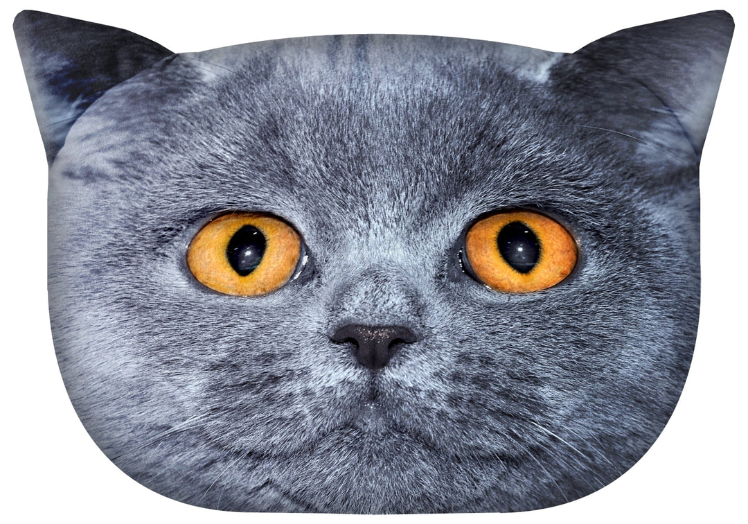 Bertoni Cat Leon decorative pillow 30x45 cm, velour, cat print, anti-allergenic insert