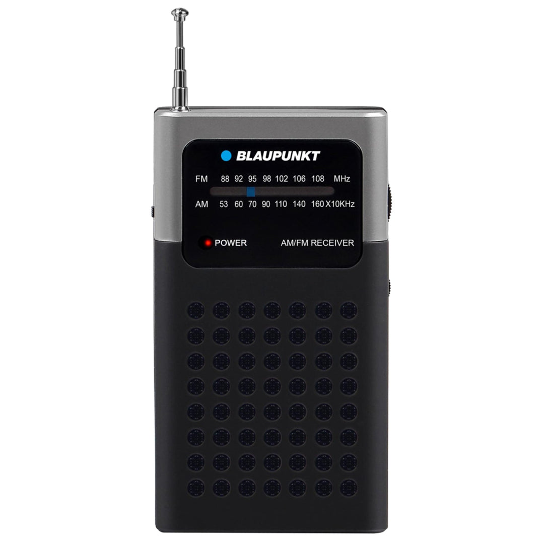 Blaupunkt PR4BK Pocket Radio AM/FM Portable Radio Telescopic Antenna Pocket Size Built-in 1.5" Speaker Battery Operated
