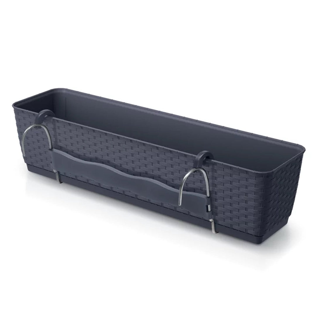 Pot with hooks Prosperplast Ratolla Case DRL600PW-S433 - anthracite color
