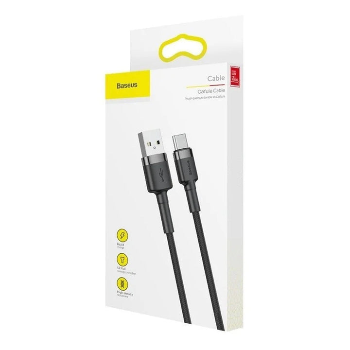 USB - USB-C cable 3m Baseus Cafule CATKLF-UG1 Quick Charge 2A cable for fast charging