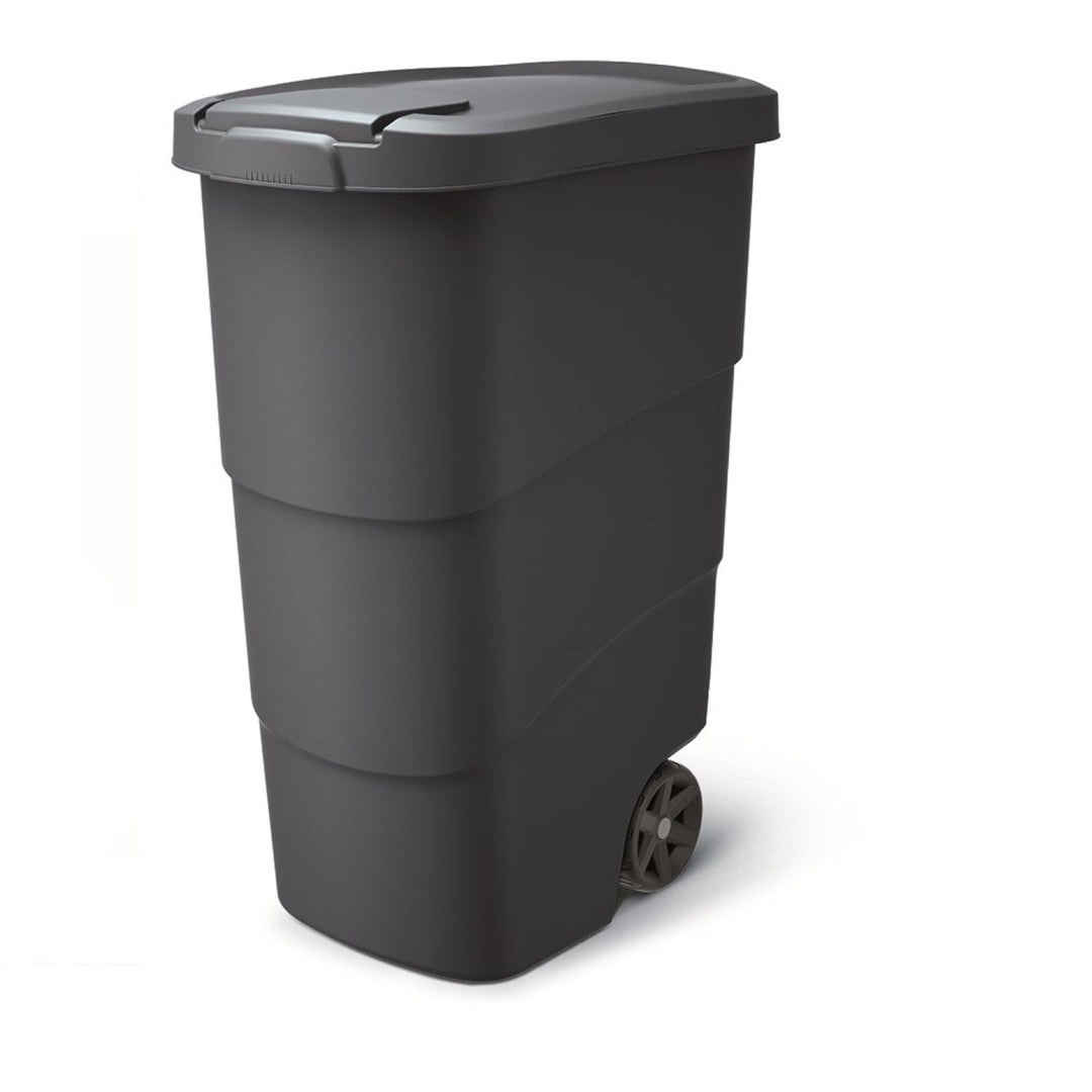Waste basket with wheels Prosperplast Wheeler NBWB95-S433 with capacity of 95 liters