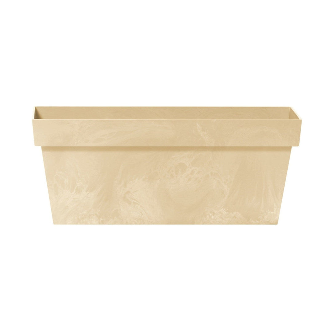 Prosperplast Cube Case Concrete Effect rectangular flower pot DCUC600E-CY700 - cream color