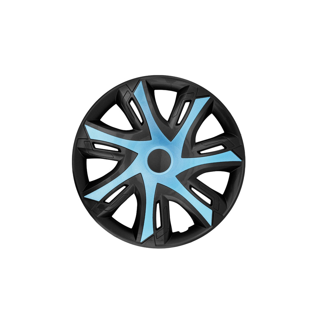 15" Hubcaps Wheel Covers Trims Set Weather Resistant Universal ABS Blue 4 PCS