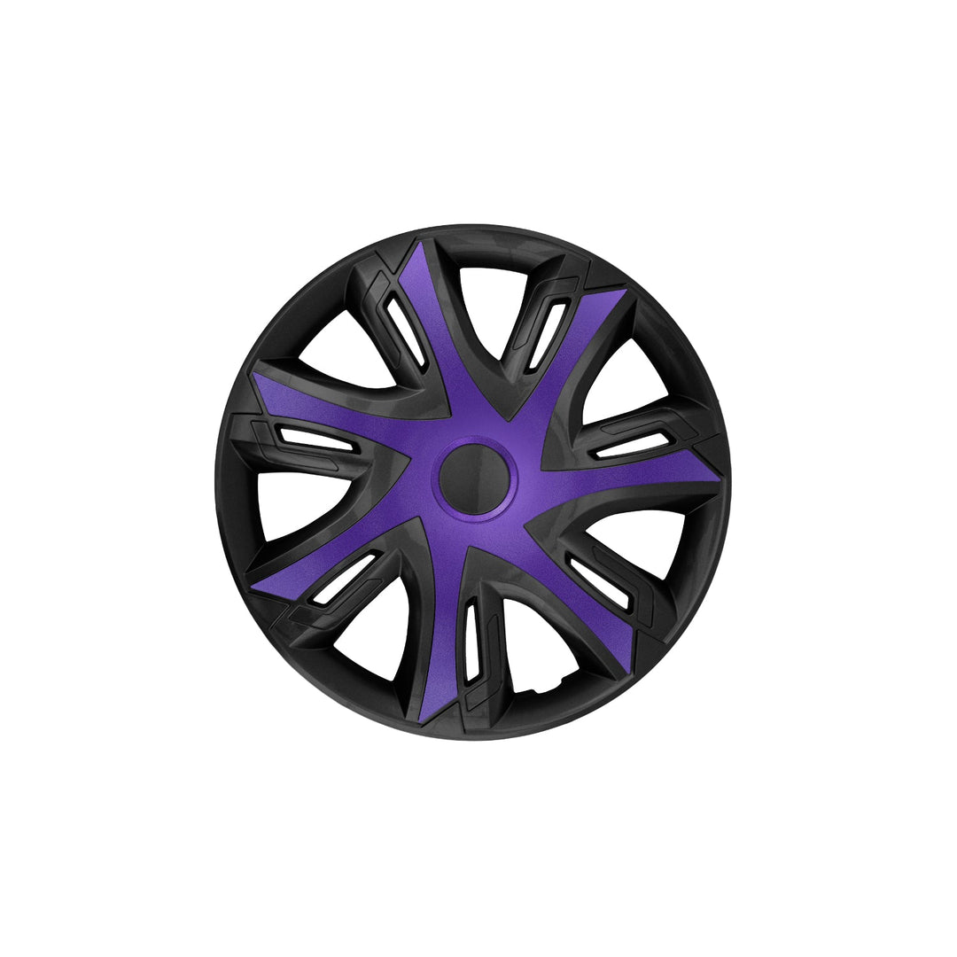 15" Hubcaps Wheel Covers Trims Set Weather Resistant Universal Purple ABS