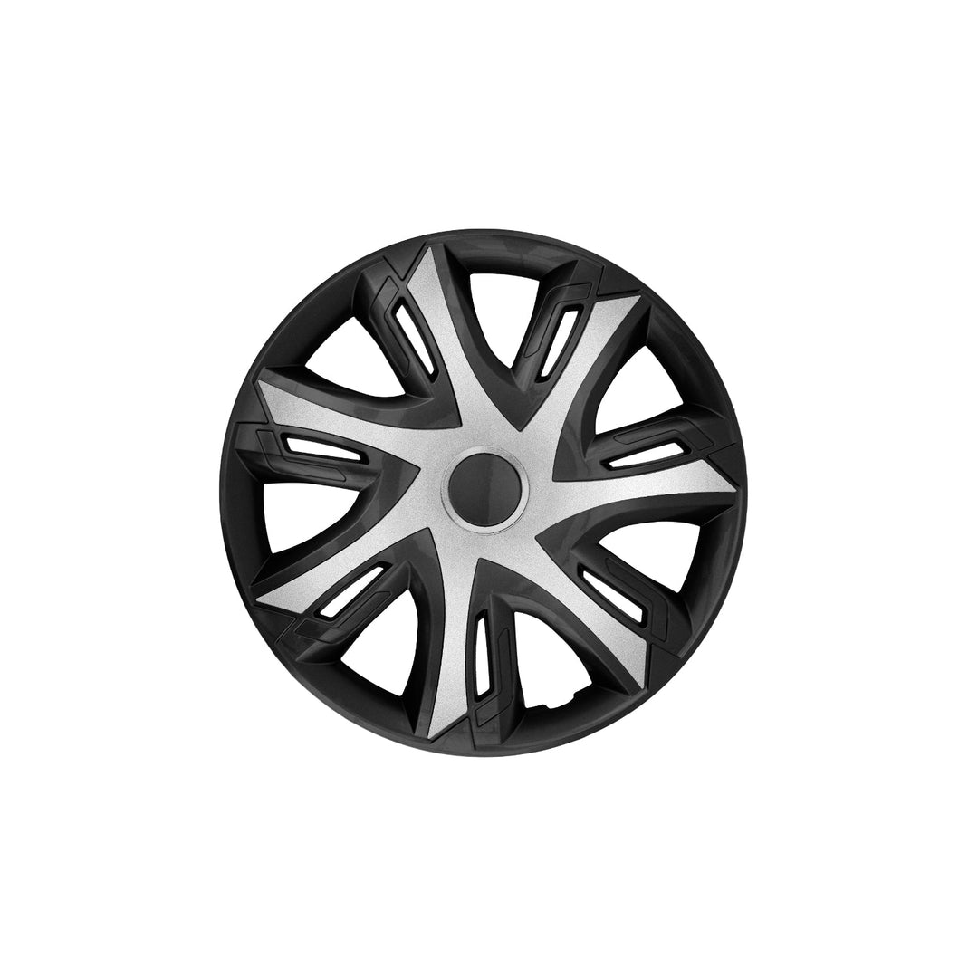 15" Hubcaps Wheel Covers Trims Set Weather Resistant Universal Silver 4 PCS ABS