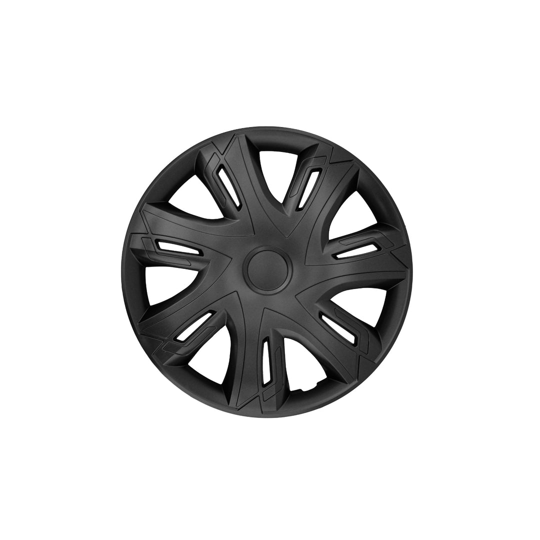 15" Hubcaps Wheel Covers Trims Set Weather Resistant Universal Black 4 PCS ABS